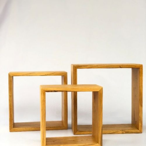 Ambalan Dinding Segi-4 OAK (Set) 2